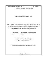 Hoạt động giám sát của đại biểu quốc hội, đoàn đại biểu quốc hội theo pháp luật lào và pháp luật việt nam dưới góc độ so sánh  