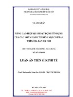LA02 089 nâng cao hiệu quả hoạt động tín dụng của các ngân hàng thương mại cổ phần (TMCP) trên địa bàn thành phố hà nội 