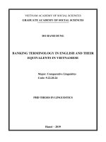 Thuật ngữ ngân hàng trong tiếng anh và tương đương của chúng trong tiếng việt tt tiếng anh 