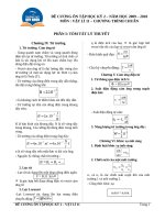 Tóm tắt kiến thức Vật lý 11 học kì II