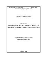 Pháp luật về tổ chức và hoạt động của hội đồng quản trị trong công ty cổ phần 