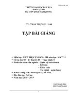 bài giảng TIẾP THỊ căn bản 