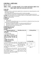 Giáo án môn Vật lý 9 hay