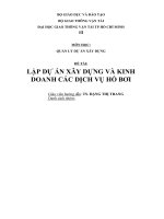 LẬP dự án xây DỰNG và KINH DOANH các DỊCH vụ hồ bơi