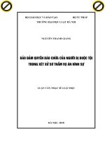 Bảo đảm quyền bào chữa của người bị buộc tội trong xét xử sơ thẩm vụ án hình sự