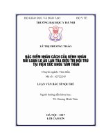 ĐẶC điểm NHÂN CÁCH của BỆNH NHÂN rối LOẠN LO âu LAN tỏa điều TRỊ nội TRÚ tại VIỆN sức KHỎE tâm THẦN 