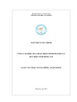 Nâng cao hiệu quả hoạt động kinh doanh của bưu điện tỉnh Đồng Nai: luận văn thạc sĩ