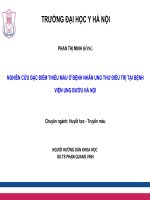 NGHIÊN cứu đặc điểm THIẾU máu ở BỆNH NHÂN UNG THƯ điều TRỊ tại BỆNH VIỆN UNG bướu hà nội 