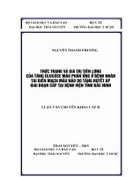 THỰC TRẠNG và GIÁ TRỊ TIÊN LƯỢNG của TĂNG GLUCOSE máu PHẢN ỨNG ở BỆNH NHÂN TAI BIẾN MẠCH máu não DO TĂNG HUYẾT áp GIAI đoạn cấp tại BỆNH VIỆN TỈNH bắc NINH 