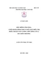 ĐẶC điểm lâm SÀNG, CHẨN đoán HÌNH ẢNH và kết QUẢ điều TRỊ PHẪU THUẬT gãy CUỐNG đốt SỐNG cổ c2 DO CHẤN THƯƠNG 