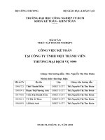 Báo cáo thực tập doanh nghiệp 2 công việc kế toán tại công ty tnhh một thành viên thương mại dịch vụ 9999 
