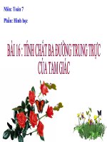 Bài giảng Hình học 7 chương 3 bài 8: Tính chất ba đường trung trực của tam giác