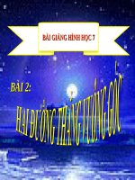 Bài giảng Hình học 7 chương 1 bài 2: Hai đường thẳng vuông góc