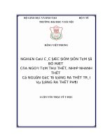 NGHIÊN cứu các đặc điểm điện tâm đồ bề mặt của NGOẠI tâm THU THẤT, NHỊP NHANH THẤT có NGUỒN gốc từ ĐƯỜNG RA THẤT TRÁI và ĐƯỜNG RA THẤT PHẢI 