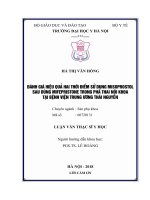 ĐÁNH GIÁ HIỆU QUẢ HAI THỜI điểm sử DỤNG MISOPROSTOL SAU DÙNG MIFEPRISTONE TRONG PHÁ THAI nội KHOA tại BỆNH VIỆN TRUNG ƯƠNG THÁI NGUYÊN 