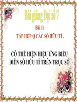 Bài giảng Đại số 7 chương 1 bài 1: Tập hợp Q các số hữu tỉ