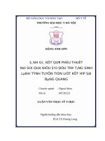 ĐÁNH GIÁ kết QUẢ PHẪU THUẬT nội SOI QUA NIỆU đạo điều TRỊ TĂNG SINH LÀNH TÍNH TUYẾN TIỀN LIỆT kết hợp sỏi BÀNG QUANG 