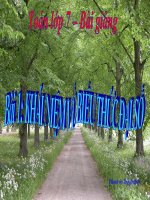 Bài giảng Đại số 7 chương 4 bài 1: Khái niệm về biểu thức đại số