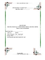 PHƯƠNG PHÁP DẠY VERB FORMS TRONG CHƯƠNG TRÌNH  TIẾNG ANH 10 THÍ ĐIỂM