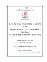 ĐÁNH GIÁ TÌNH TRẠNG TIỂU KHÔNG tự CHỦ ở BỆNH NHÂN đái THÁO ĐƯỜNG TYPE 2 CAO TUỔI tại BỆNH VIỆN lão KHOA TRUNG ƯƠNG 