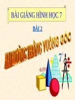 Bài giảng Hình học 7 chương 1 bài 2: Hai đường thẳng vuông góc