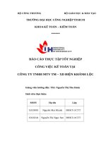 Công việc kế toán tại công ty tnhh mtv tm xd điện khánh lộc 