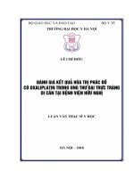ĐÁNH GIÁ kết QUẢ hóa TRỊ PHÁC đồ có OXALIPLATIN TRONG UNG THƯ đại TRỰC TRÀNG DI căn tại BỆNH VIỆN hữu NGHỊ 