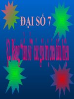 Bài giảng Đại số 7 chương 3 bài 2: Bảng tần số các giá trị của dấu hiệu