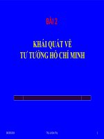 khái quát về tư tưởng Hồ Chí Minh: Chính trị trung cấp giáo dục nghề nghiệp 2022