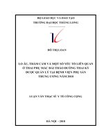 LO âu, TRẦM cảm và một số yếu tố LIÊN QUAN ở THAI PHỤ mắc đái THÁO ĐƯỜNG THAI kỳ được QUẢN lý tại BỆNH VIỆN PHỤ sản TRUNG ƯƠNG năm 2018 