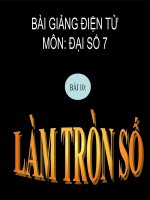 Bài giảng Đại số 7 chương 1 bài 10: Làm tròn số