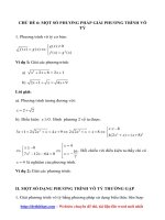 Chủ đề 6  một số phương pháp giải phương trình vô tỉ