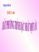 Bài giảng Đại số 8 chương 4 bài 4: Bất phương trình bậc nhất một ẩn