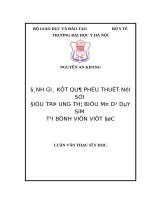 ĐÁNH GIÁ kết QUẢ PHẪU THUẬT nội SOI điều TRỊ UNG THƯ BIỂU mô dạ dày sớm tại BỆNH VIỆN VIỆT đức 
