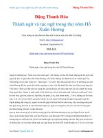 Thành ngữ và tục ngữ trong thơ nôm hồ xuân hương   đặng thanh hòa 