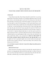 Bài tiểu luận môn quan hệ lao động quản lý nhà nước về quan hệ lao động trong thương mại tự do thế hệ mới (FTA)