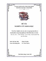 Nghiên cứu sản xuất và cung ứng than hữu cơ từ phế phẩm trong nông nghiệp tại Thái Bình (than củi trấu)