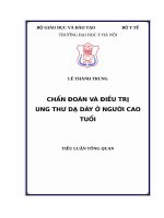 CHẨN đoán và điều TRỊ UNG THƯ dạ dày ở NGƯỜI CAO TUỔI 