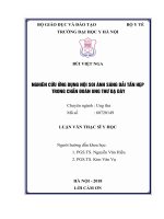 NGHIÊN cứu ỨNG DỤNG nội SOI ÁNH SÁNG dải tần hẹp  TRONG CHẨN đoán UNG THƯ dạ dày 