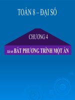 Bài giảng Đại số 8 chương 4 bài 3: Bất phương trình một ẩn