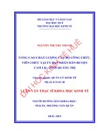 Nâng cao chất lượng cán bộ công chức, viên chức tại ủy ban nhân dân huyện Cam Lộ, tỉnh Quảng Trị