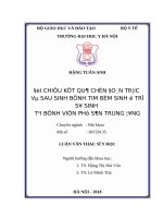 ĐỐI CHIẾU kết QUẢ CHẨN đoán TRƯỚC và SAU SINH BỆNH TIM bẩm SINH ở TRẺ sơ SINH tại BỆNH VIỆN PHỤ sản TRUNG ƯƠNG 