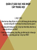 Tài liệu tập huấn quản lý giáo dục hòa nhập trẻ khuyết tật cấp trung học