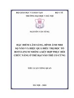 ĐẶC điểm lâm SÀNG, HÌNH ẢNH MRI sọ não và HIỆU QUẢ điều TRỊ độc tố BOTULINUM NHÓM a kết hợp PHỤC hồi CHỨC NĂNG ở TRẺ bại não THỂ CO CỨNG 