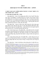 bài giảng word: Khái quát về Chủ nghĩa Mác  Lênin (Cao đẳng giáo dục nghề nghiệp)