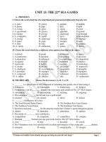 Bài tập trắc nghiệm tiếng Anh lớp 12 theo từng unit