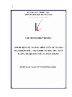 CƠ cấu BỆNH TẬTVÀ bảo HIỂM y tế CHI TRẢ CHO NGƯỜI BỆNH điều TRỊ NGOẠI TRÚ KHU vực XUÂN GIANG, HUYỆN sóc sơn, hà nội năm 2017 