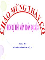 Bài giảng Đại số 8 chương 4 bài 4: Bất phương trình bậc nhất một ẩn