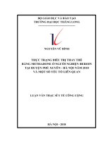 THỰC TRẠNG ĐIỀU TRỊ THAY THẾ BẰNG METHADONE Ở NGƯỜI NGHIỆN HEROIN TẠI HUYỆN PHÚ XUYÊN - HÀ NỘI NĂM 2018 VÀ MỘT SỐ YẾU TỐ LIÊN QUAN