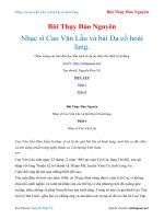 Nhạc sĩ cao văn lầu và bài dạ cổ hoài lang    bùi thụy đào nguyên 